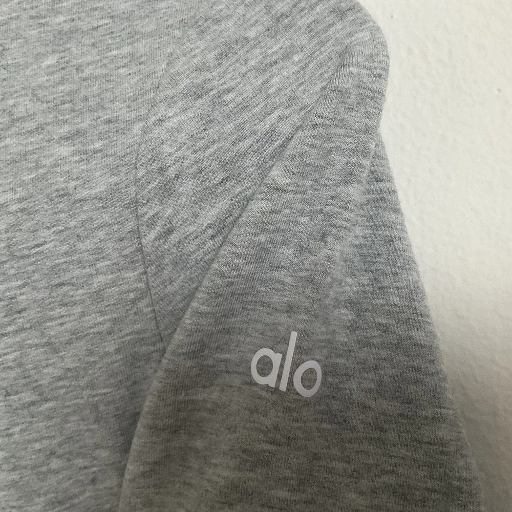 Alo Yoga Sway Full Zip Hoodie Athletic Heather Grey S